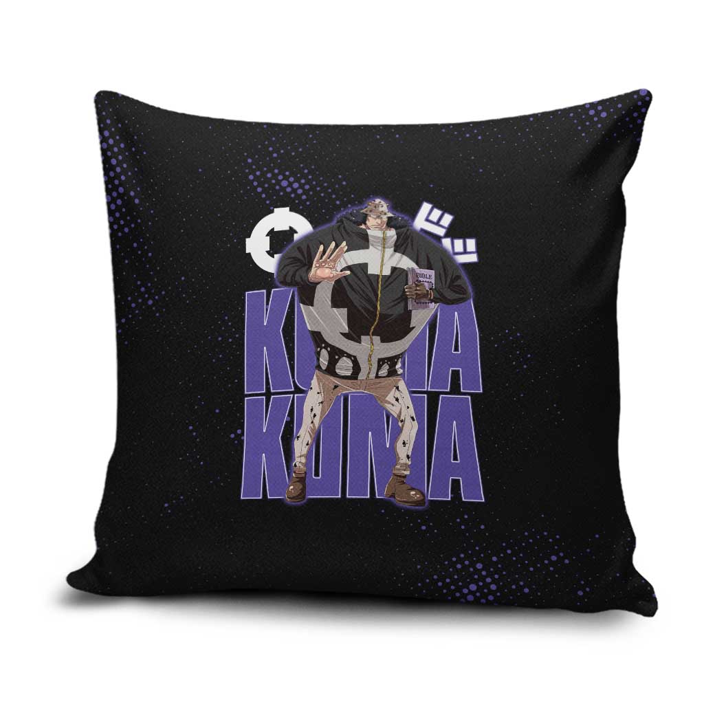 Kuma One Piece Pillow Cover Retro Comic Dot Aesthetic