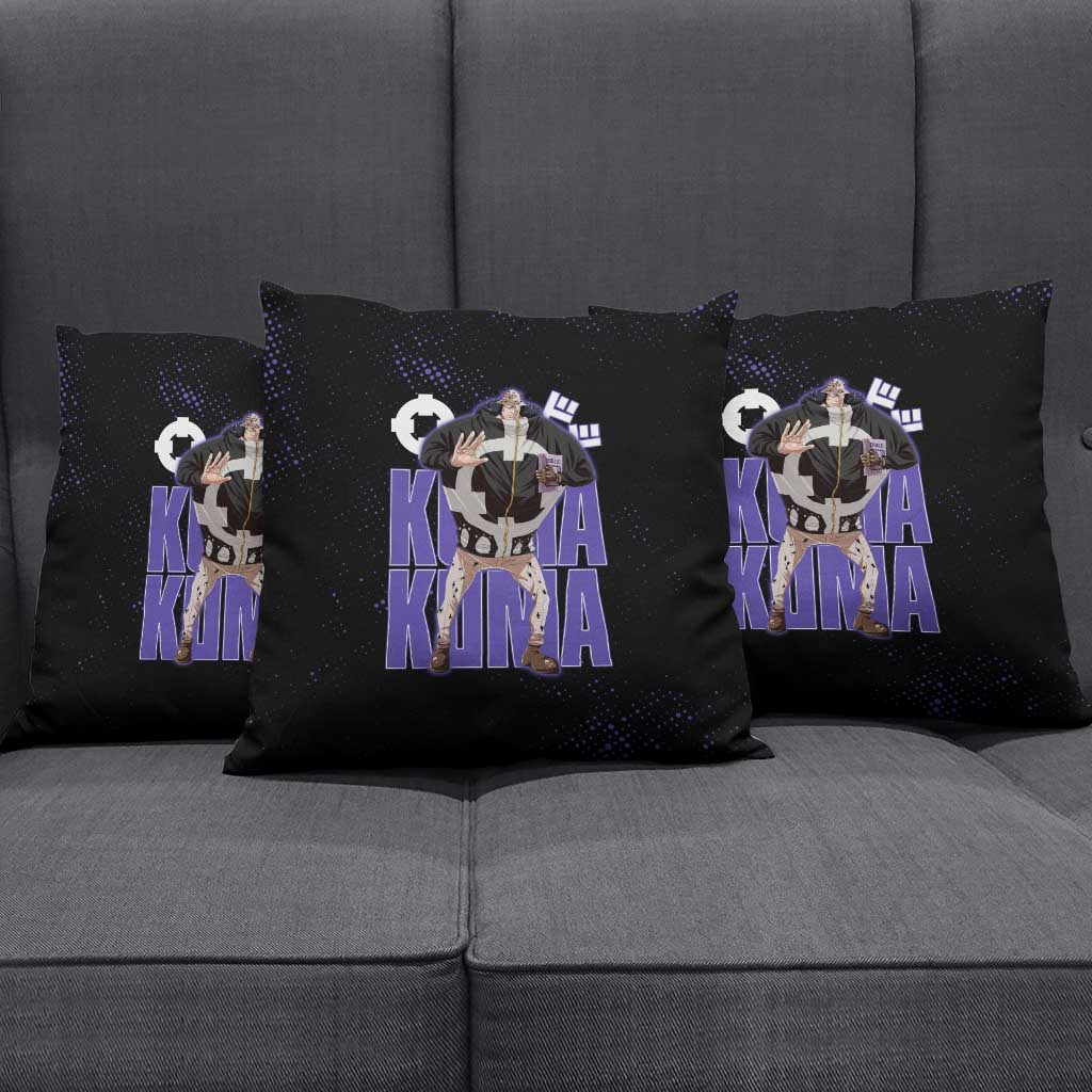Kuma One Piece Pillow Cover Retro Comic Dot Aesthetic