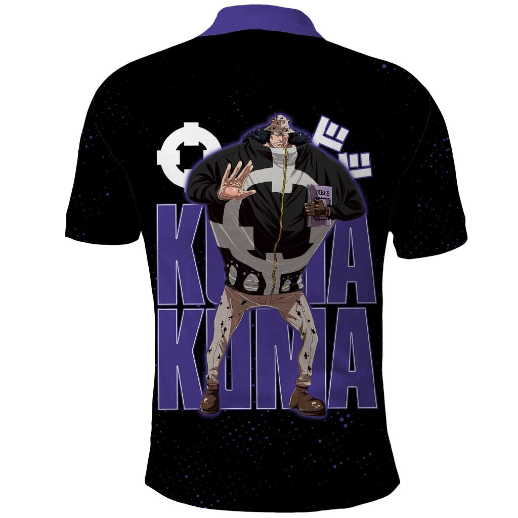 Kuma One Piece Polo Shirt Retro Comic Dot Aesthetic