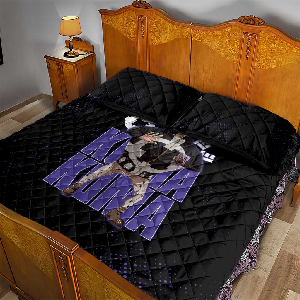 Kuma One Piece Quilt Bed Set Retro Comic Dot Aesthetic