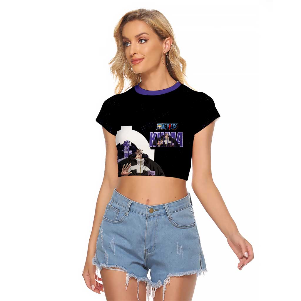 Kuma One Piece Raglan Cropped T Shirt Retro Comic Dot Aesthetic