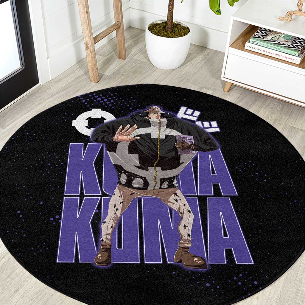 Kuma One Piece Round Carpet Retro Comic Dot Aesthetic