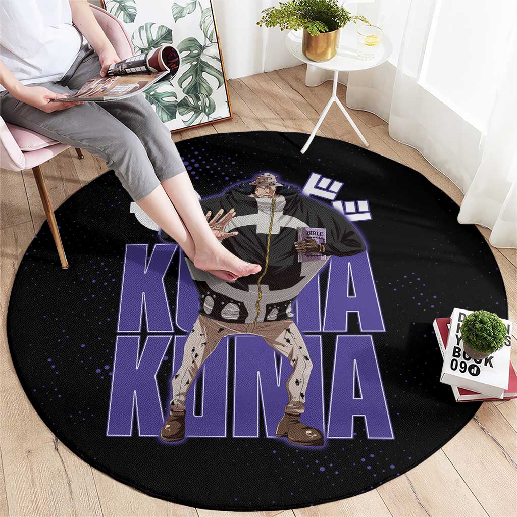 Kuma One Piece Round Carpet Retro Comic Dot Aesthetic