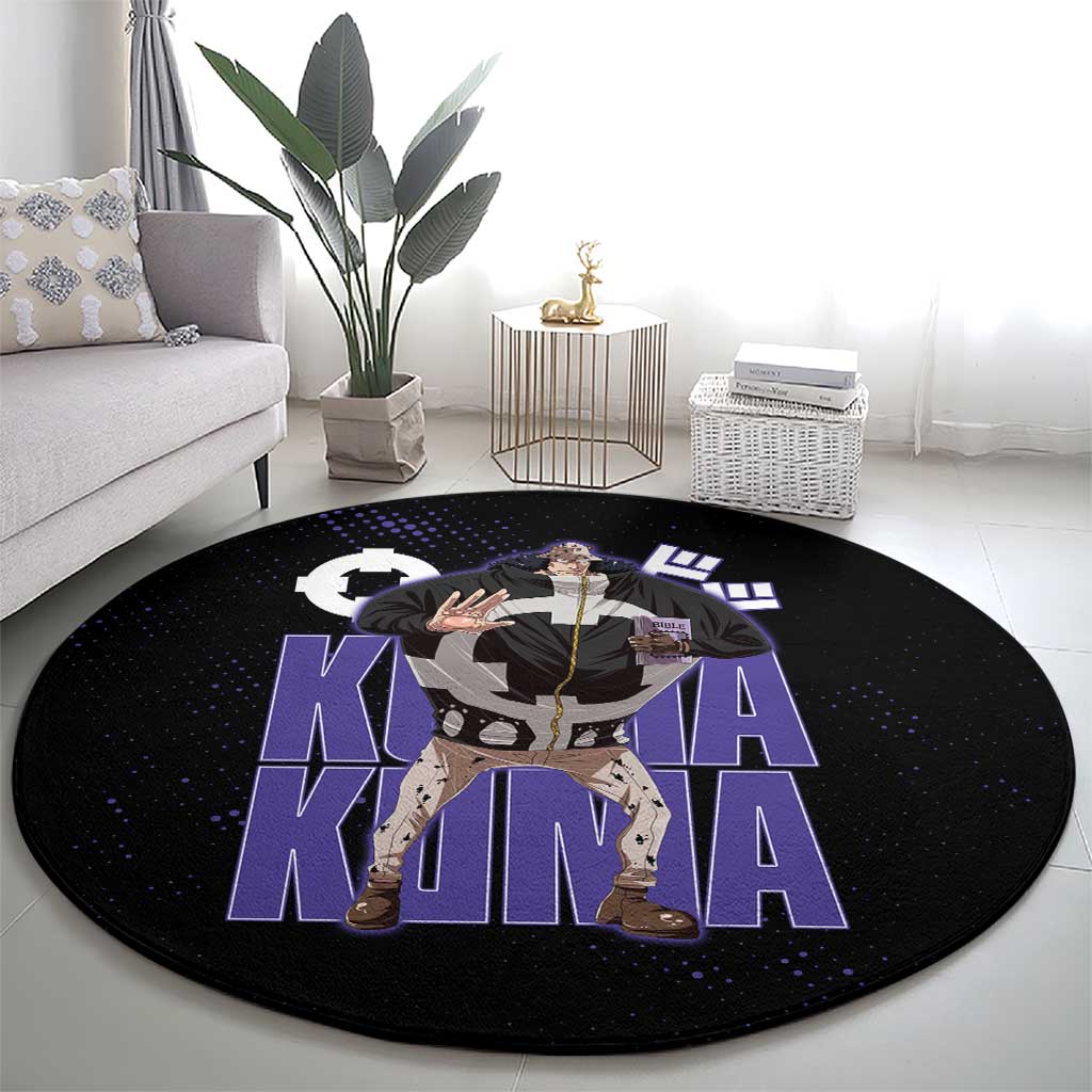 Kuma One Piece Round Carpet Retro Comic Dot Aesthetic