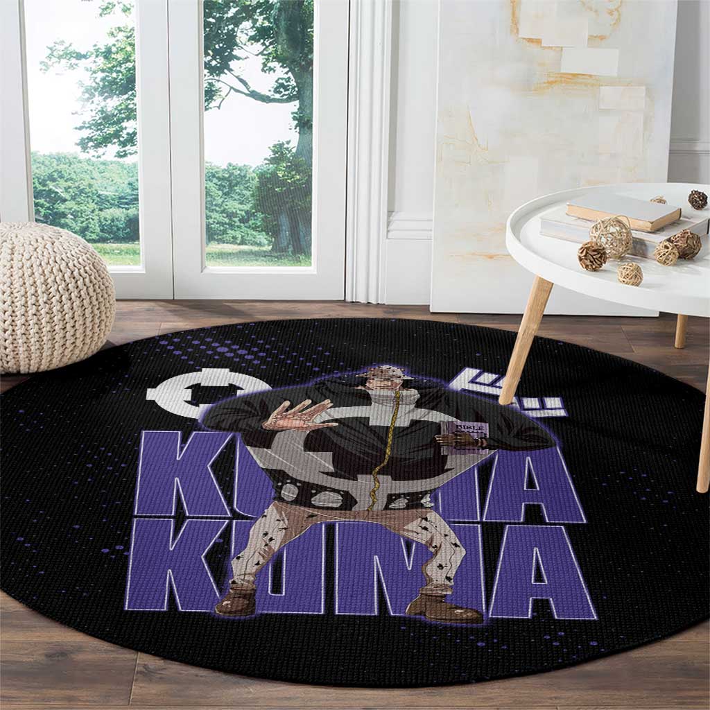 Kuma One Piece Round Carpet Retro Comic Dot Aesthetic