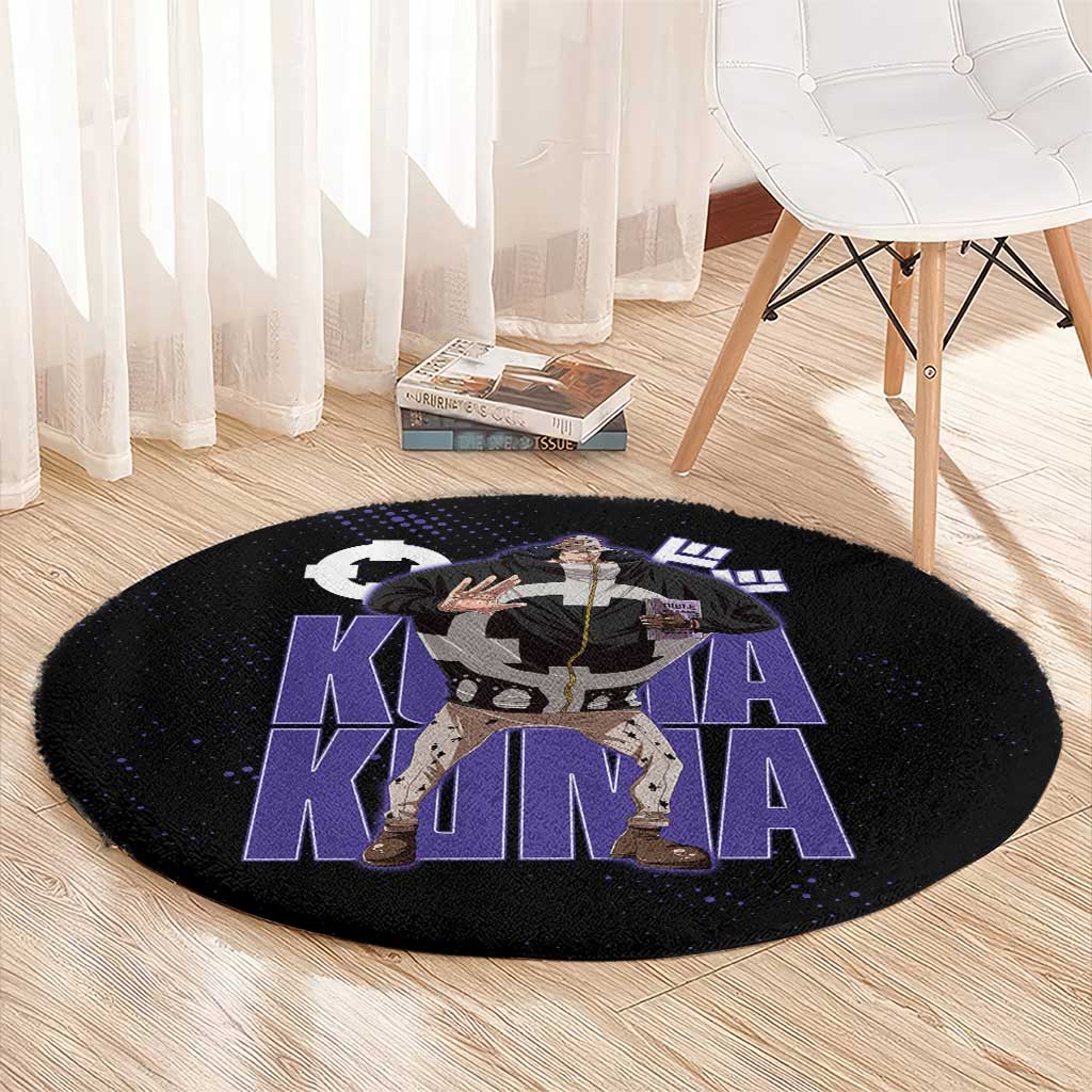 Kuma One Piece Round Carpet Retro Comic Dot Aesthetic