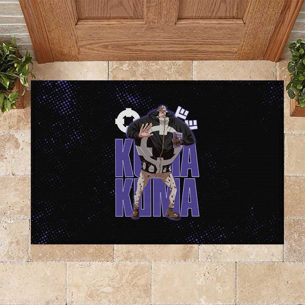 Kuma One Piece Rubber Doormat Retro Comic Dot Aesthetic