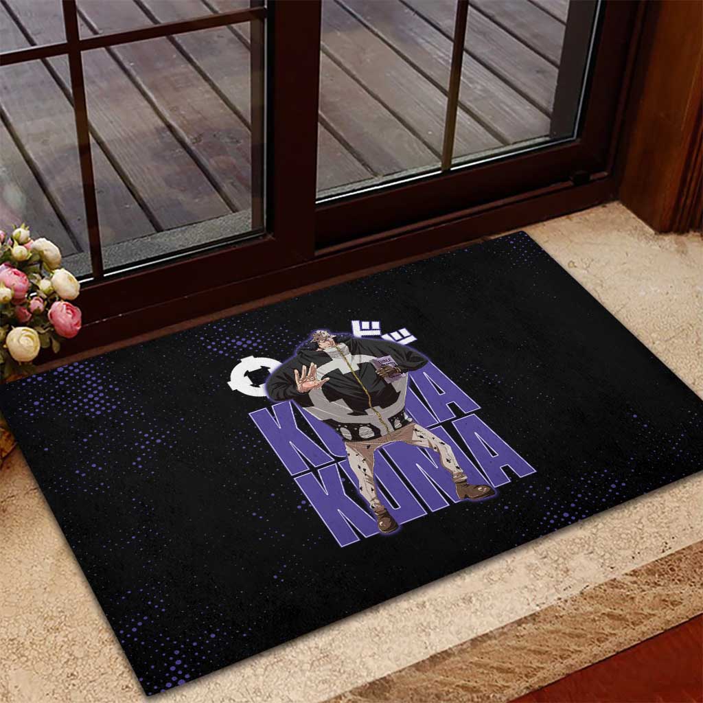 Kuma One Piece Rubber Doormat Retro Comic Dot Aesthetic