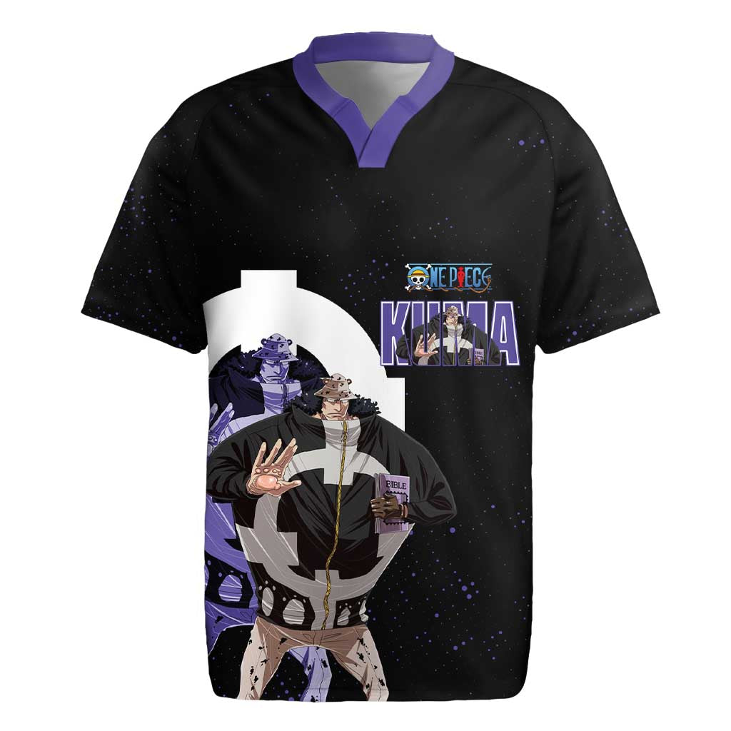 Kuma One Piece Rugby Jersey Retro Comic Dot Aesthetic