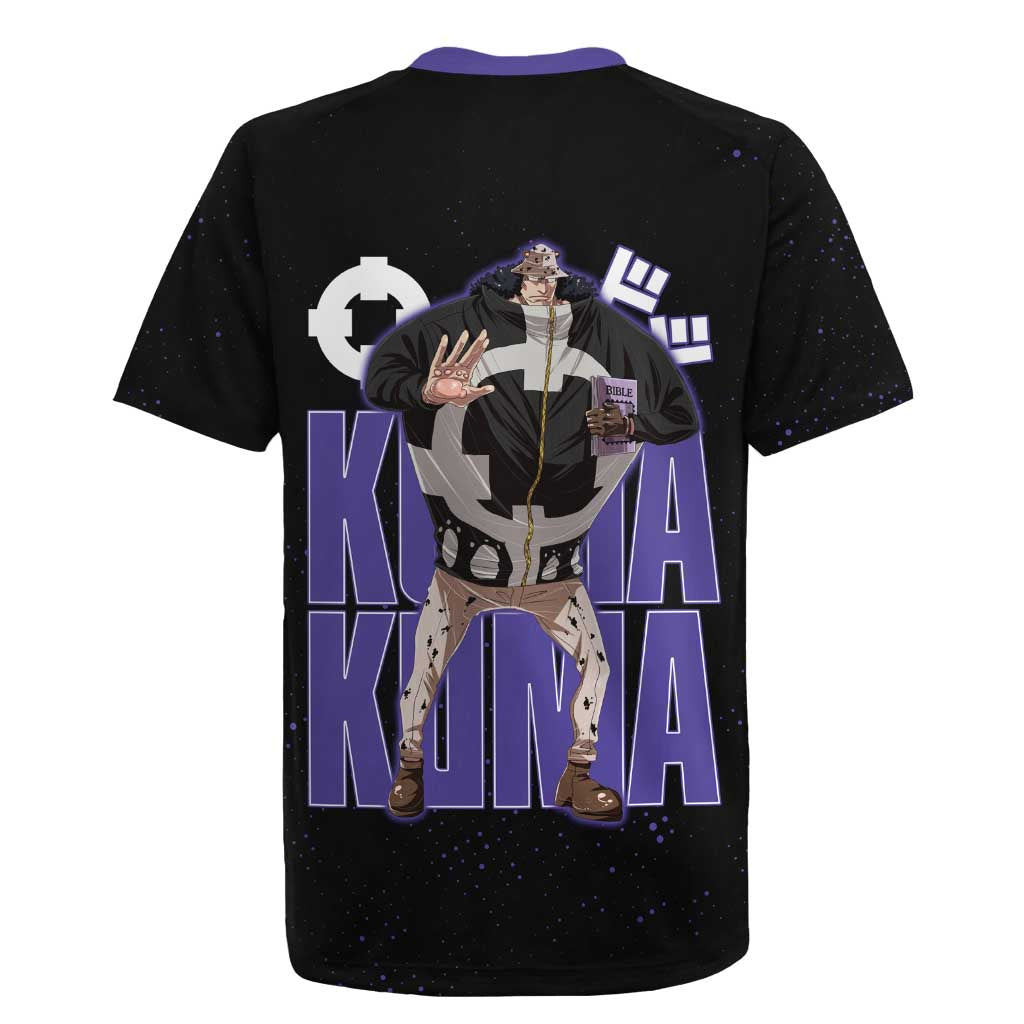 Kuma One Piece Rugby Jersey Retro Comic Dot Aesthetic