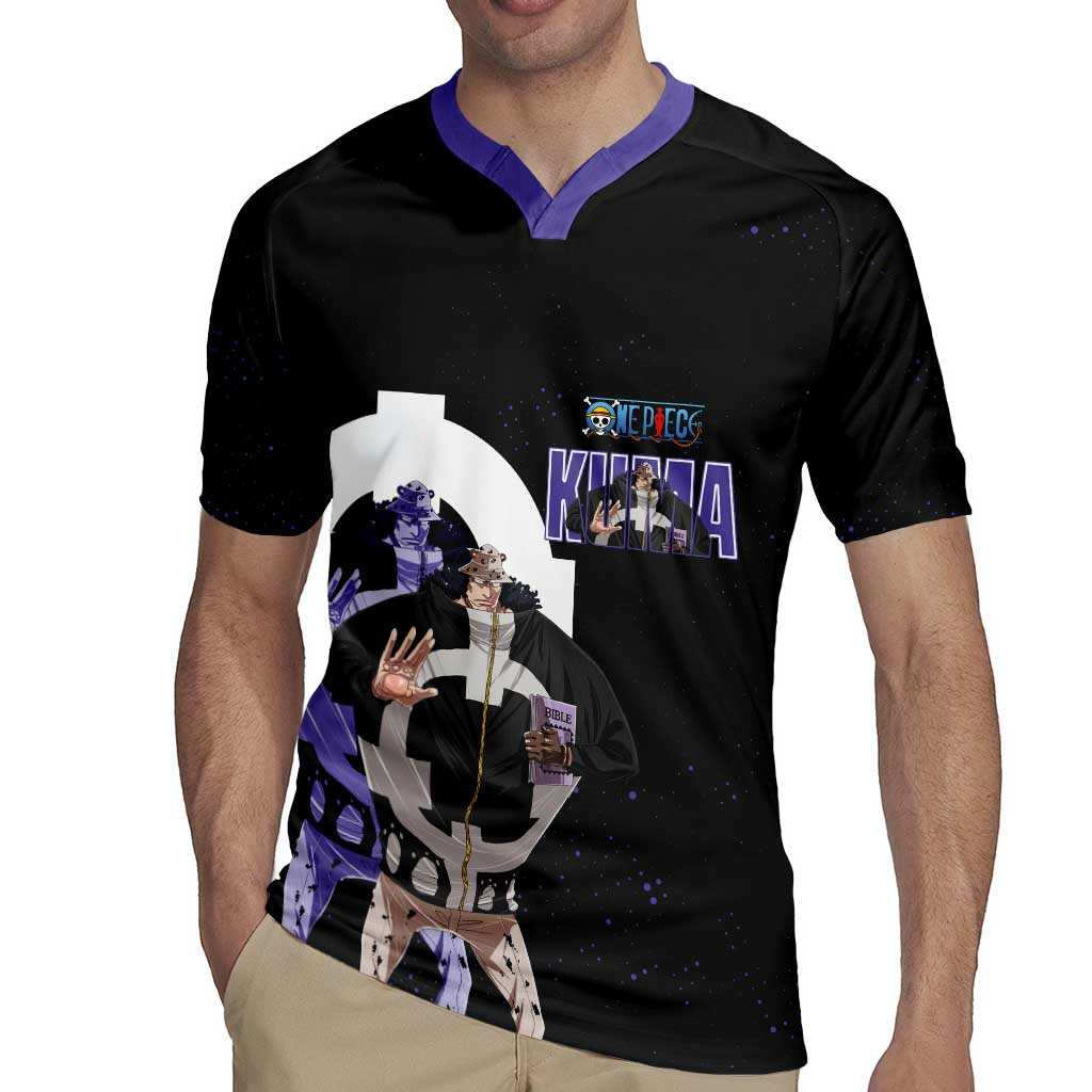 Kuma One Piece Rugby Jersey Retro Comic Dot Aesthetic