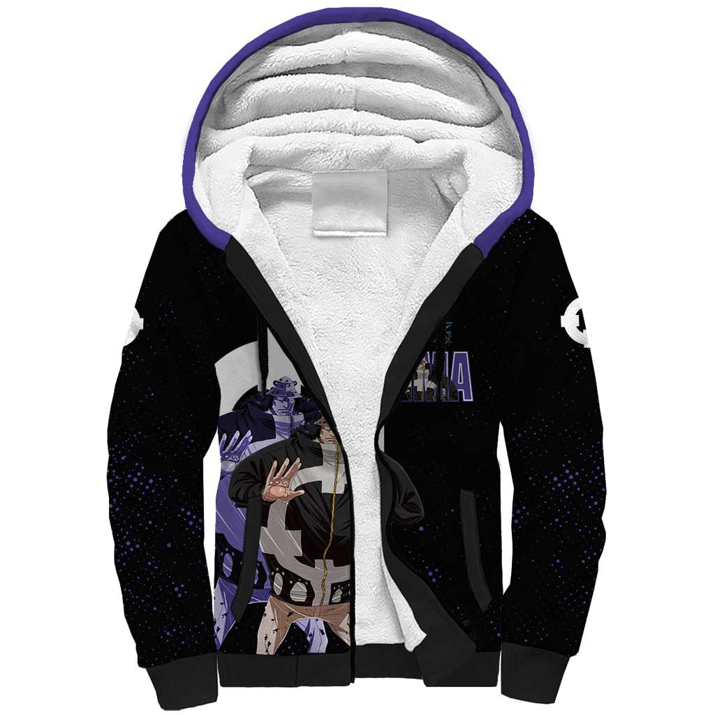 Kuma One Piece Sherpa Hoodie Retro Comic Dot Aesthetic