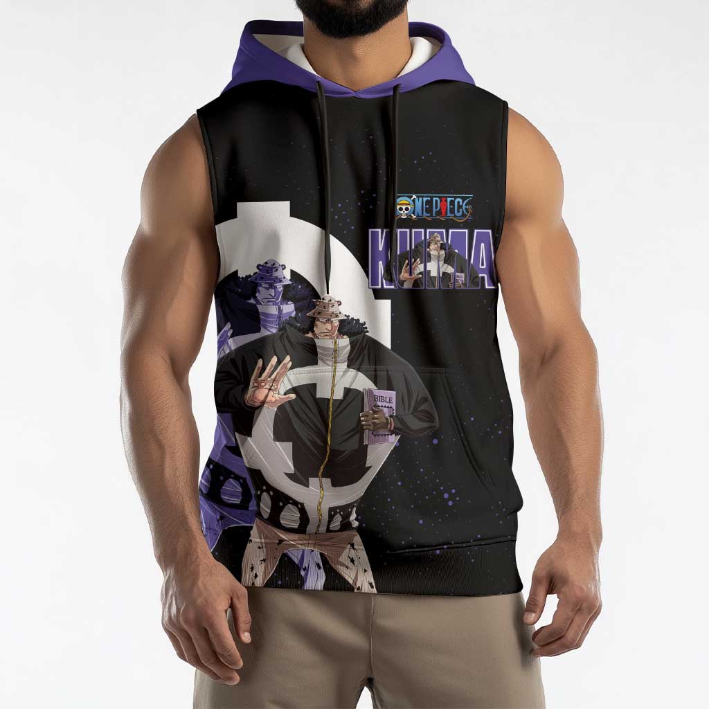 Kuma One Piece Sleeveless Hoodie Retro Comic Dot Aesthetic