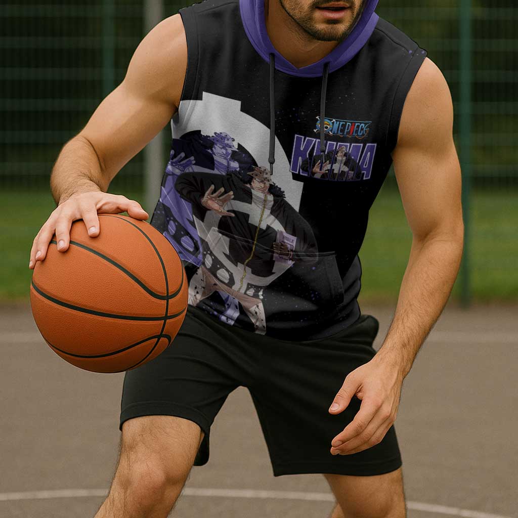 Kuma One Piece Sleeveless Hoodie Retro Comic Dot Aesthetic