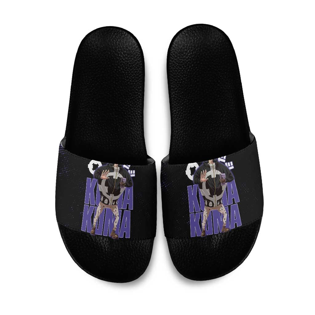 Kuma One Piece Slide Sandals Retro Comic Dot Aesthetic