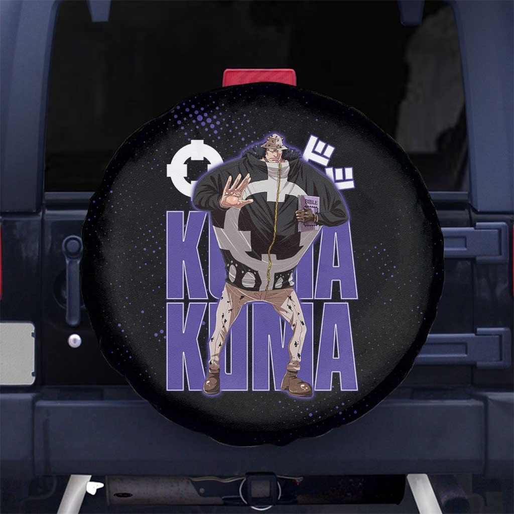 Kuma One Piece Spare Tire Cover Retro Comic Dot Aesthetic