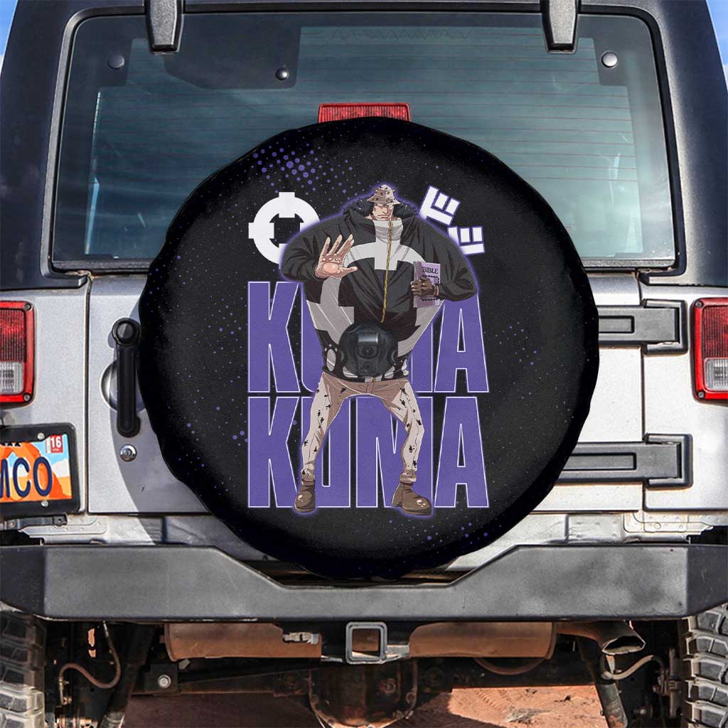 Kuma One Piece Spare Tire Cover Retro Comic Dot Aesthetic