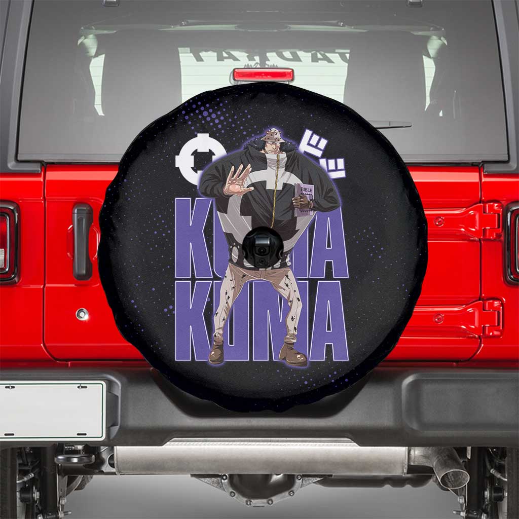 Kuma One Piece Spare Tire Cover Retro Comic Dot Aesthetic