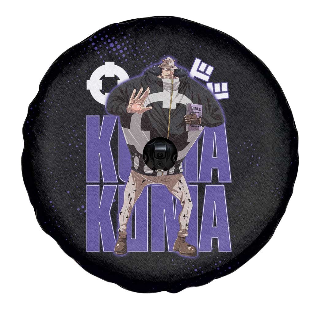 Kuma One Piece Spare Tire Cover Retro Comic Dot Aesthetic