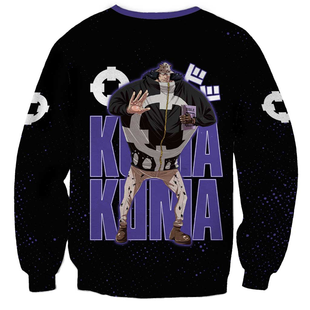 Kuma One Piece Sweatshirt Retro Comic Dot Aesthetic