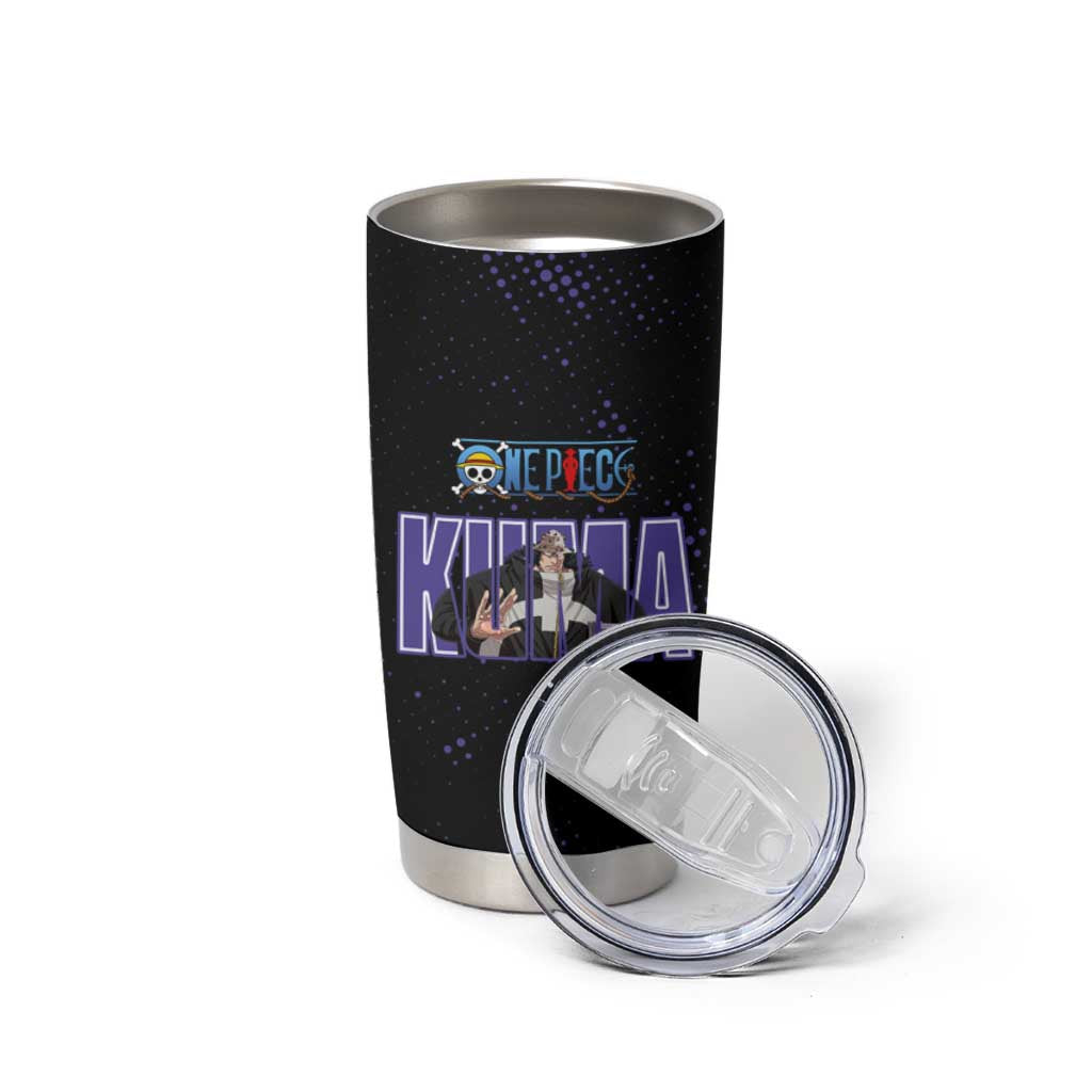 Kuma One Piece Tumbler Cup Retro Comic Dot Aesthetic