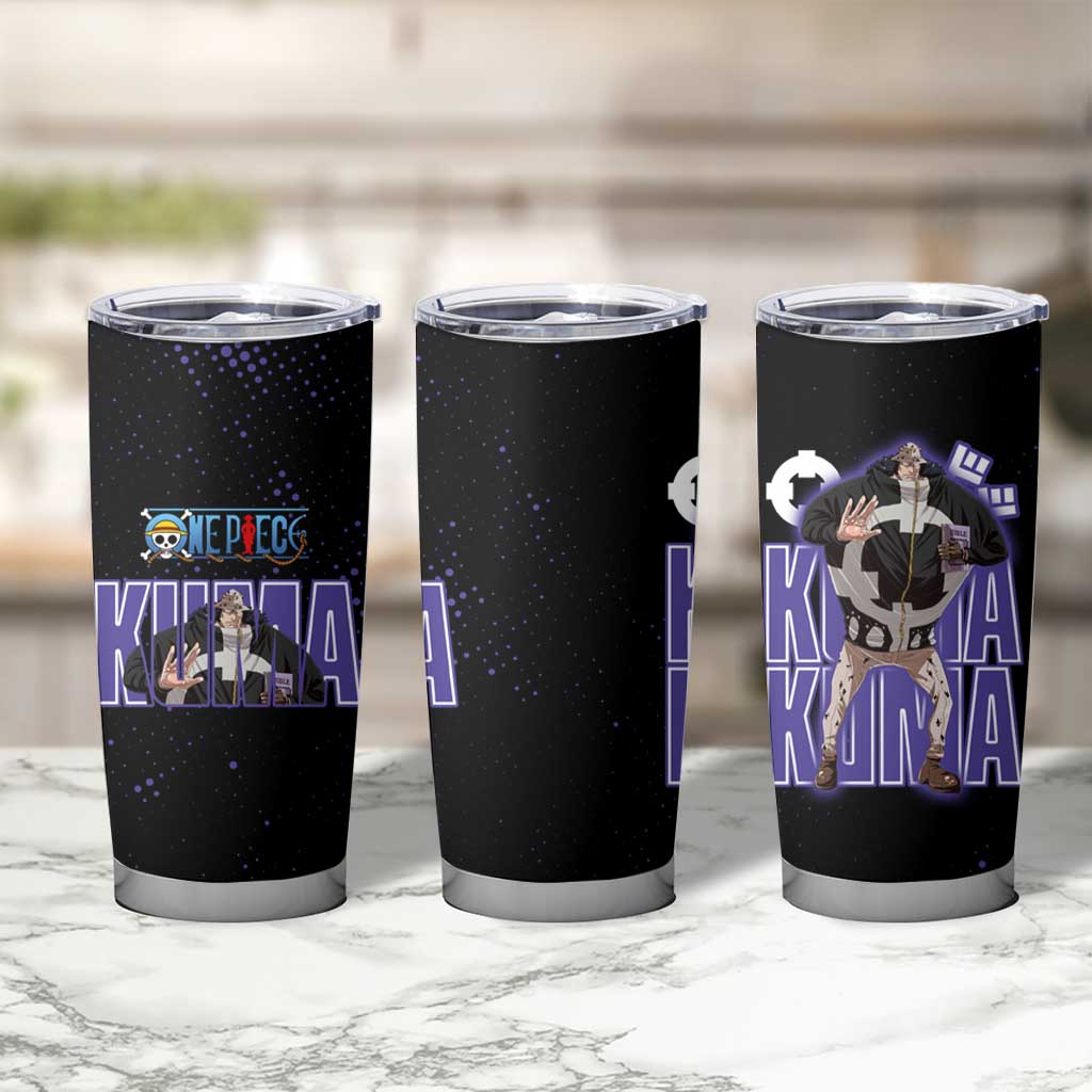 Kuma One Piece Tumbler Cup Retro Comic Dot Aesthetic