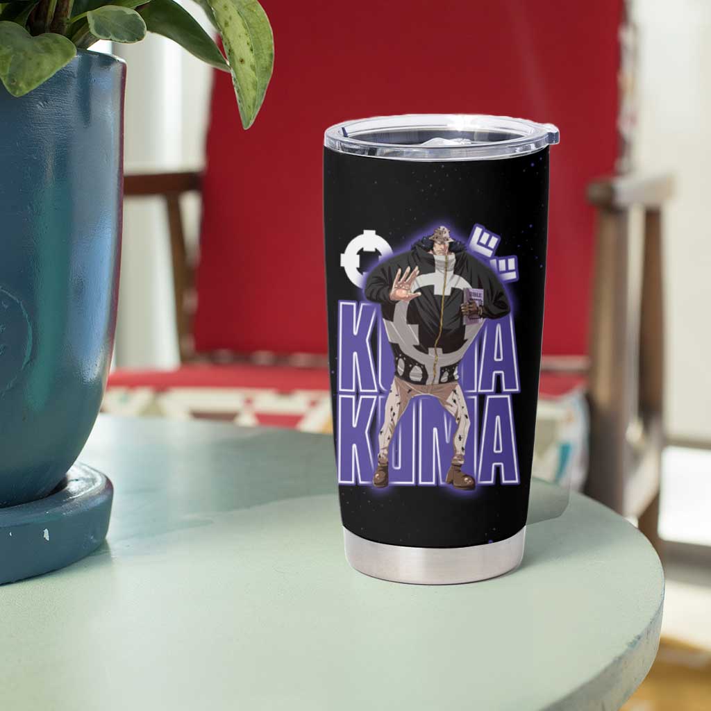 Kuma One Piece Tumbler Cup Retro Comic Dot Aesthetic