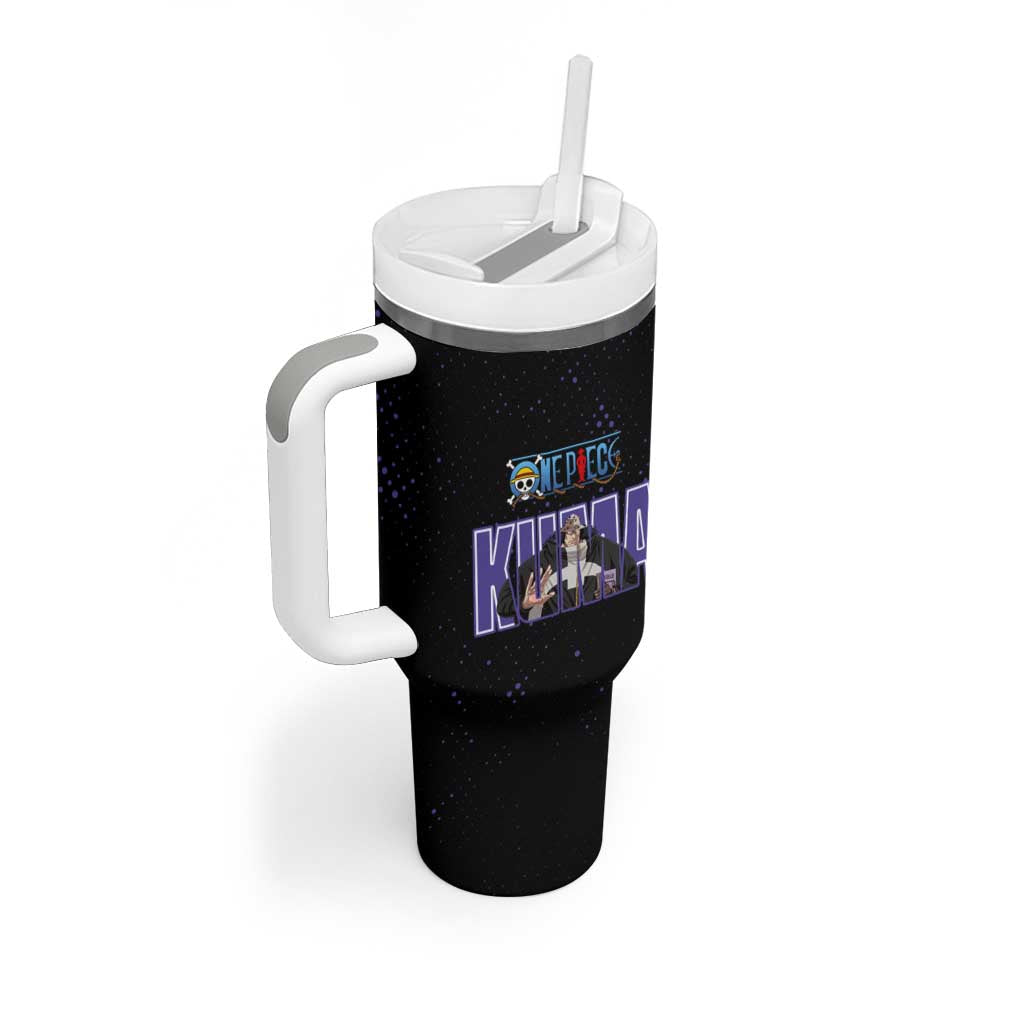 Kuma One Piece Tumbler With Handle Retro Comic Dot Aesthetic