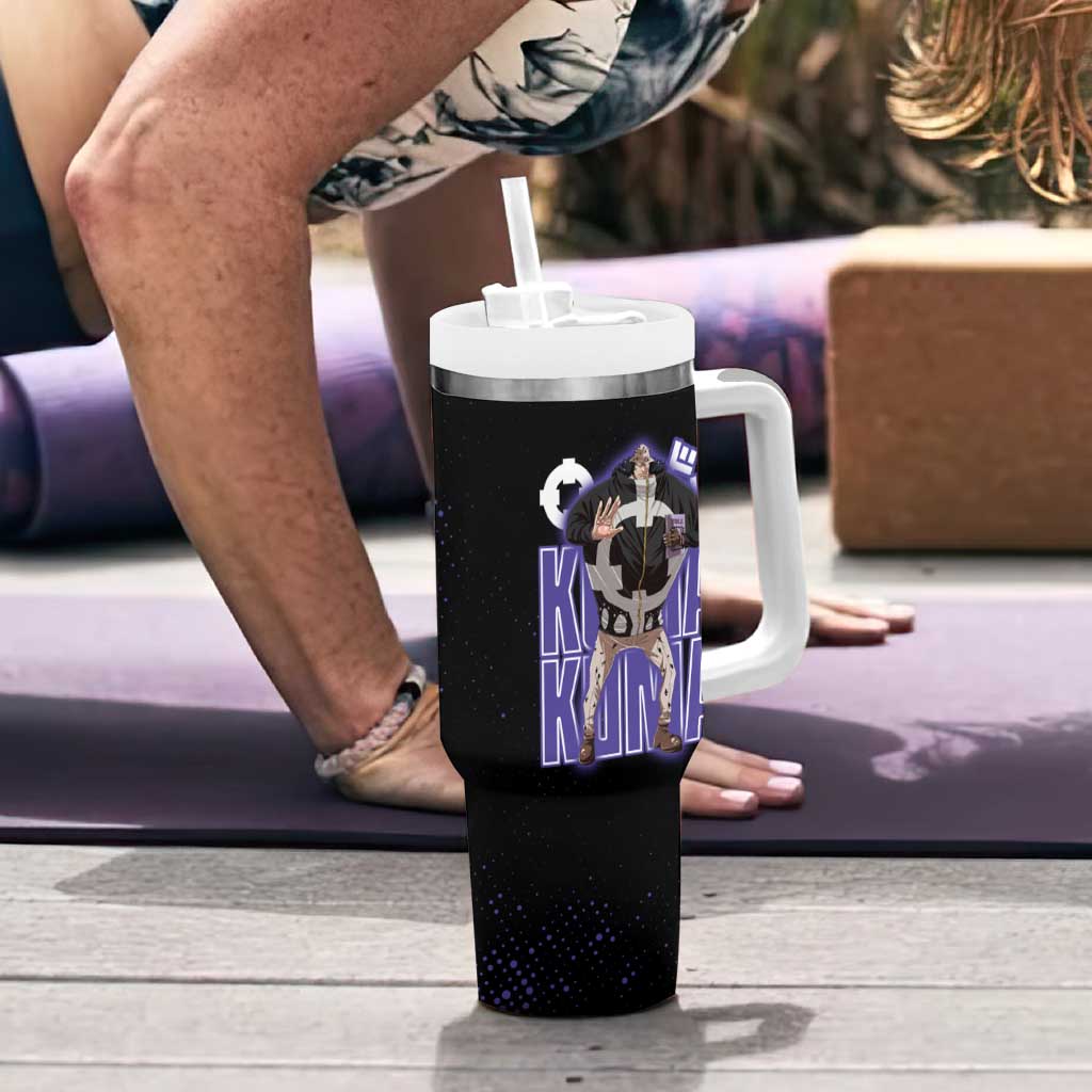 Kuma One Piece Tumbler With Handle Retro Comic Dot Aesthetic