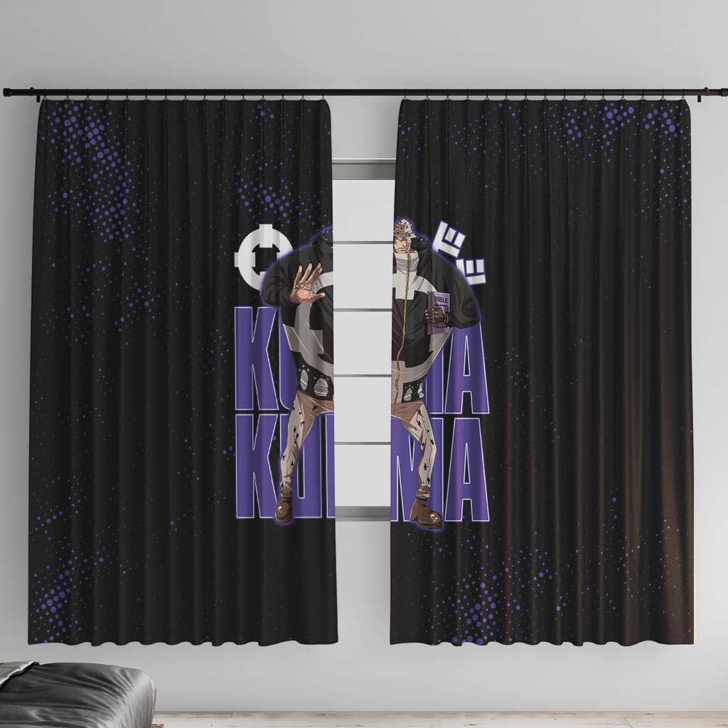 Kuma One Piece Window Curtain Retro Comic Dot Aesthetic
