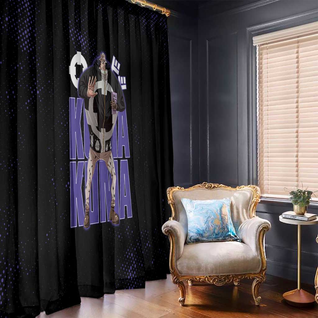 Kuma One Piece Window Curtain Retro Comic Dot Aesthetic