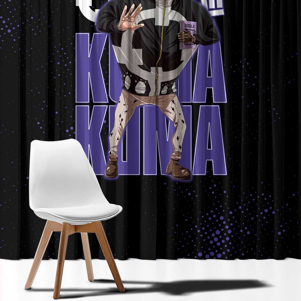 Kuma One Piece Window Curtain Retro Comic Dot Aesthetic