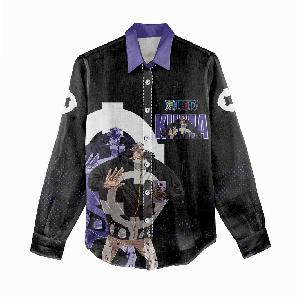 Kuma One Piece Women Casual Shirt Retro Comic Dot Aesthetic