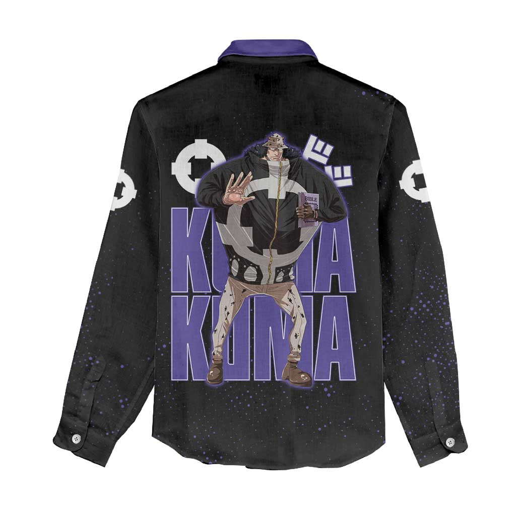 Kuma One Piece Women Casual Shirt Retro Comic Dot Aesthetic