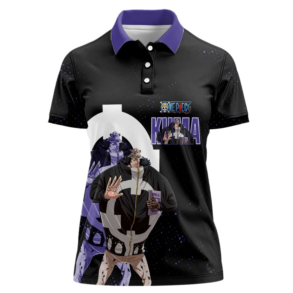Kuma One Piece Women Polo Shirt Retro Comic Dot Aesthetic