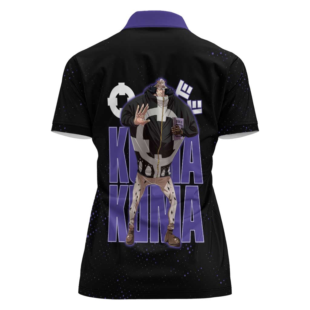 Kuma One Piece Women Polo Shirt Retro Comic Dot Aesthetic