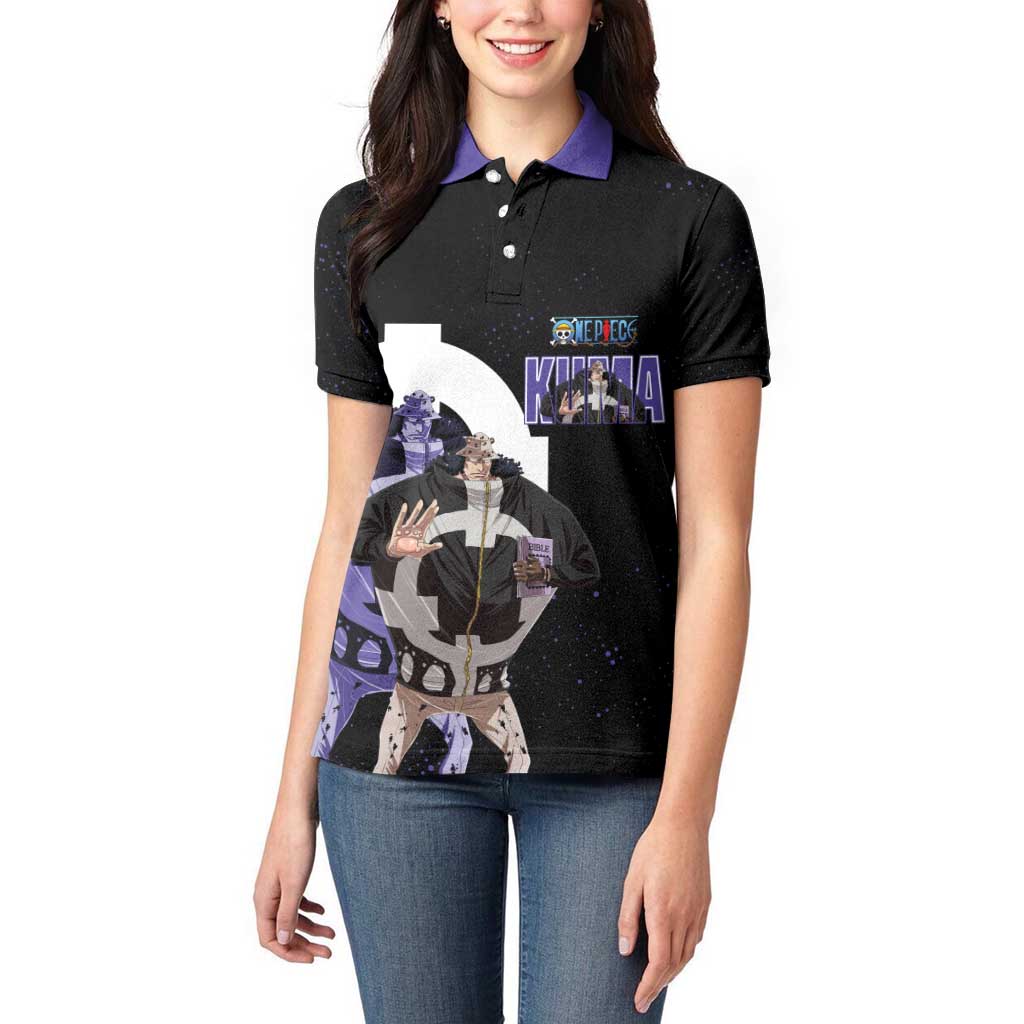 Kuma One Piece Women Polo Shirt Retro Comic Dot Aesthetic