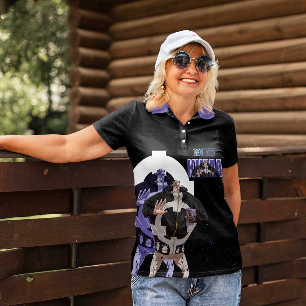 Kuma One Piece Women Polo Shirt Retro Comic Dot Aesthetic