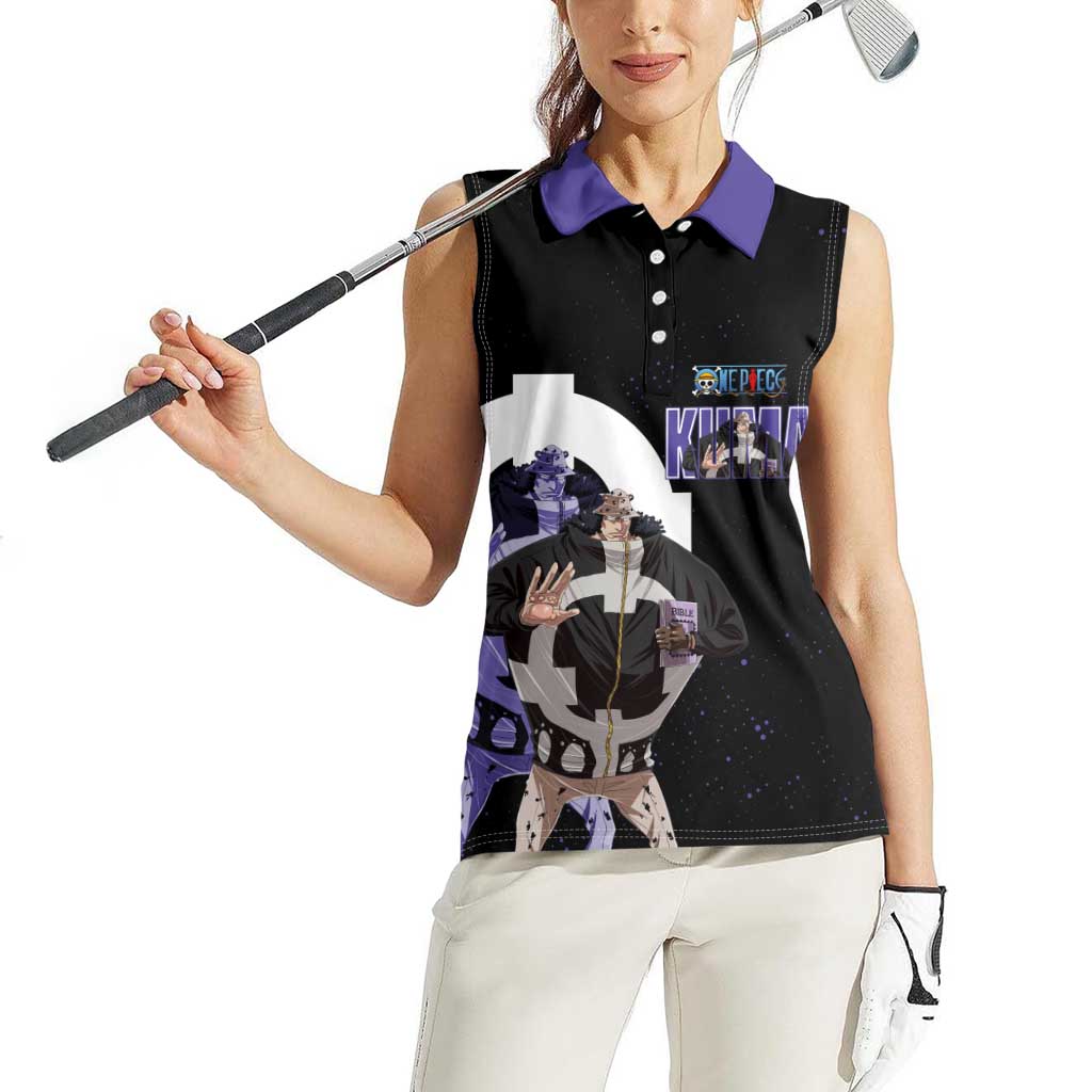 Kuma One Piece Women Sleeveless Polo Shirt Retro Comic Dot Aesthetic