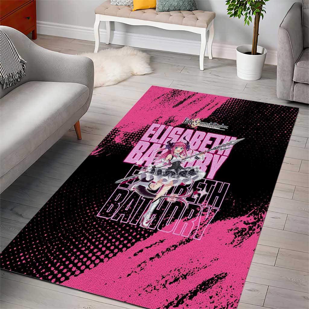 Elisabeth Bathory Fate Grand Order Area Rug Gothic Anime Splash Art Style