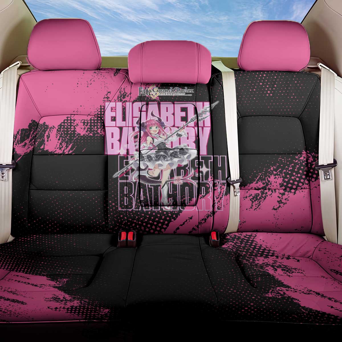 Elisabeth Bathory Fate Grand Order Back Car Seat Cover Gothic Anime Splash Art Style