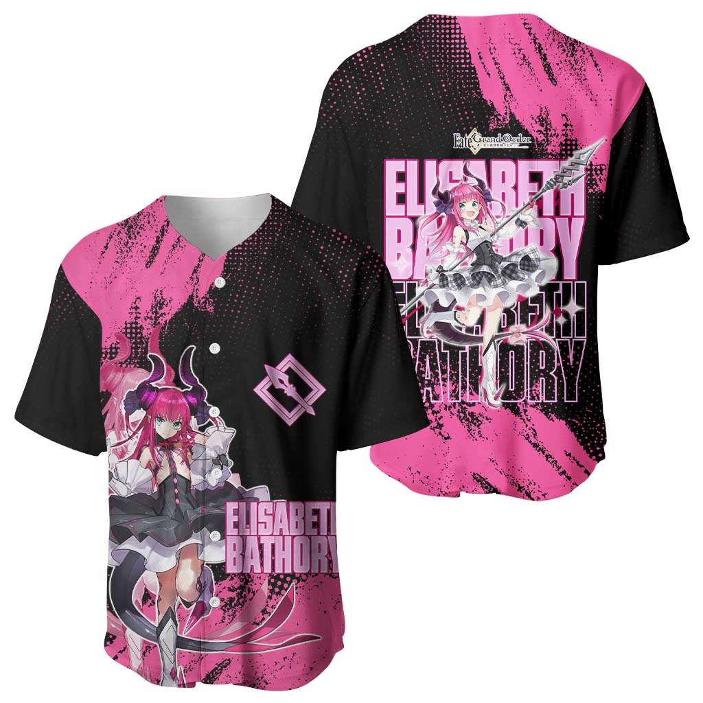 Elisabeth Bathory Fate Grand Order Baseball Jersey Gothic Anime Splash Art Style