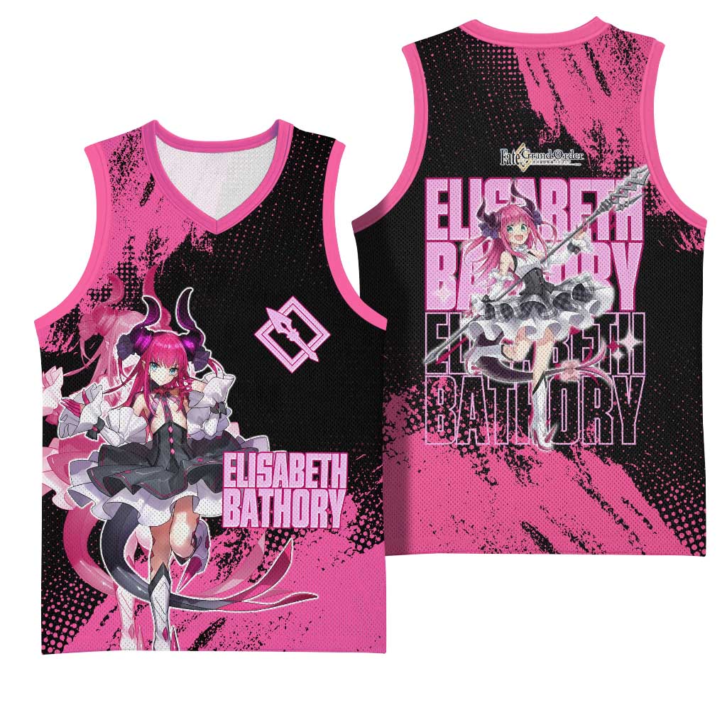 Elisabeth Bathory Fate Grand Order Basketball Jersey Gothic Anime Splash Art Style
