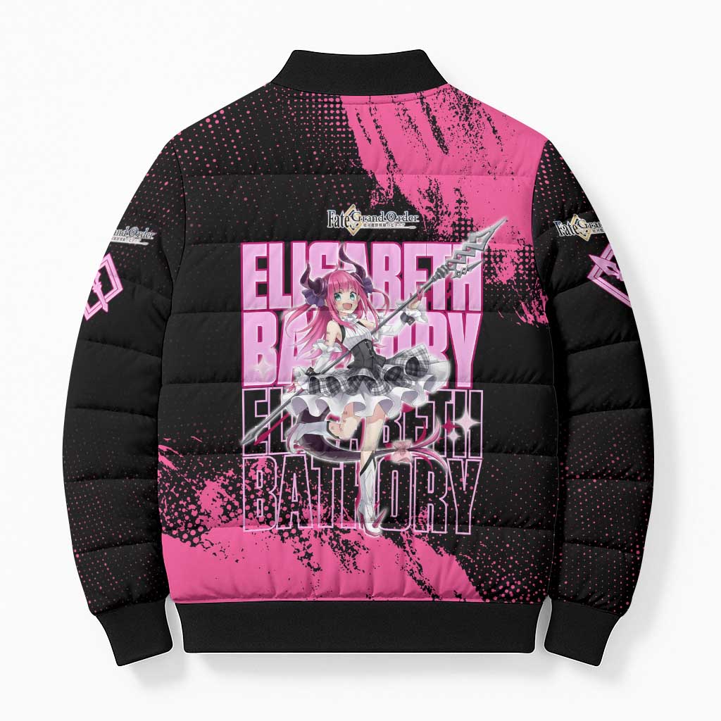 Elisabeth Bathory Fate Grand Order Bomber Puffer Jacket Gothic Anime Splash Art Style