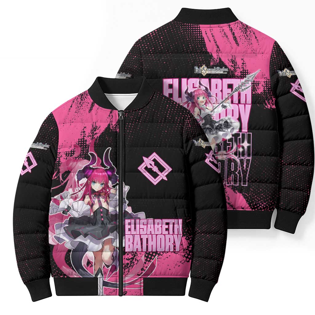 Elisabeth Bathory Fate Grand Order Bomber Puffer Jacket Gothic Anime Splash Art Style