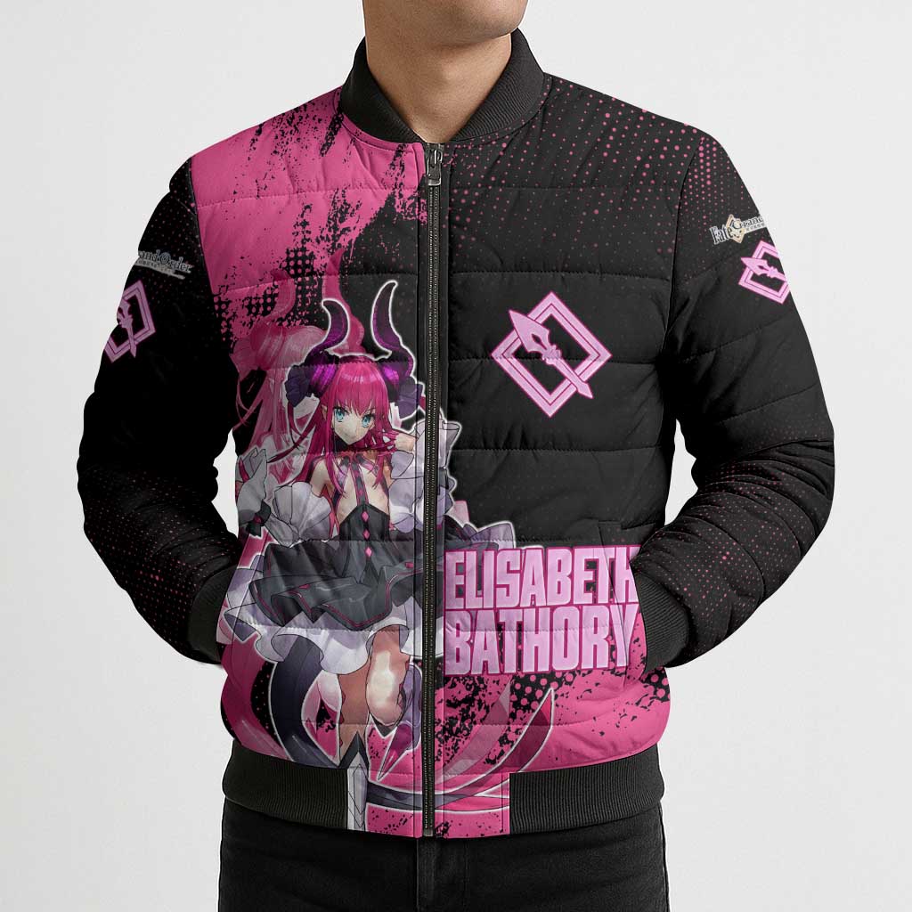 Elisabeth Bathory Fate Grand Order Bomber Puffer Jacket Gothic Anime Splash Art Style