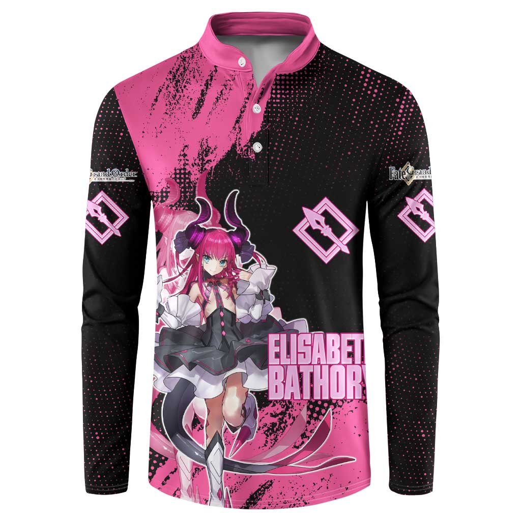 Elisabeth Bathory Fate Grand Order Button Sweatshirt Gothic Anime Splash Art Style