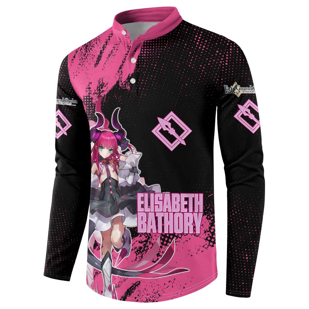 Elisabeth Bathory Fate Grand Order Button Sweatshirt Gothic Anime Splash Art Style
