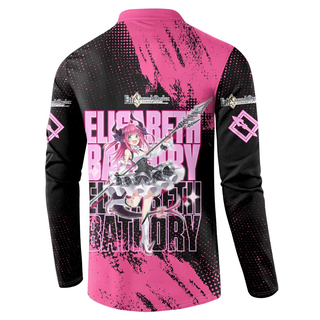 Elisabeth Bathory Fate Grand Order Button Sweatshirt Gothic Anime Splash Art Style