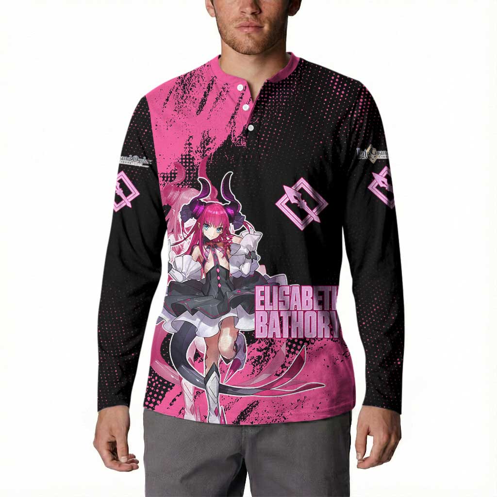 Elisabeth Bathory Fate Grand Order Button Sweatshirt Gothic Anime Splash Art Style